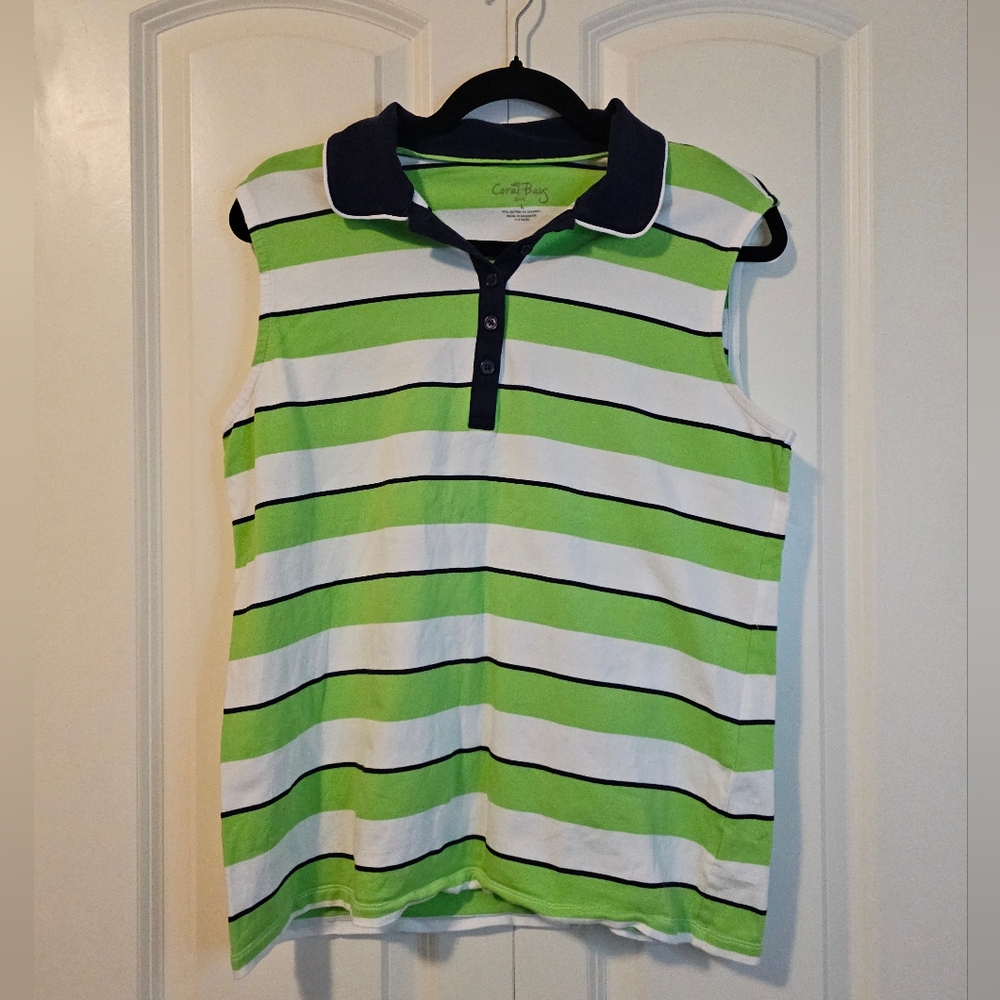 🔷️3 Items for$20🔷️ CORAL BAY womens golf, Sleeveless, Top Shirt SZ L
